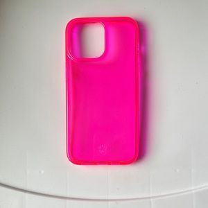 Velvet Caviar iPhone 14 Pro Max Case Clear Neon Pink TPU Not MagSafe NEW